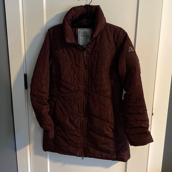 Alpine Design Jackets & Blazers - Alpine Design Burgundy Long Puffer Parka EUC